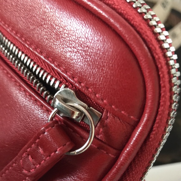 Coach Wristlet Wallet Clutch Cranberry Red Soft Leather, Awesome Condition - Picture 11 of 13